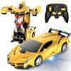 Diaľkovo ovládané transformátorové auto/robot – žltá | ROBOCAR