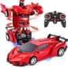 Diaľkovo ovládané transformátorové auto/robot – červená | ROBOCAR