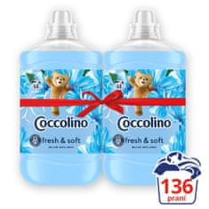 Coccolino aviváž Blue Splash 2x1,7L (136 pracích dávok)