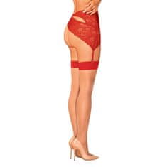 Obsessive Dámske pančuchy červené (S814 stockings) - veľkosť L/XL