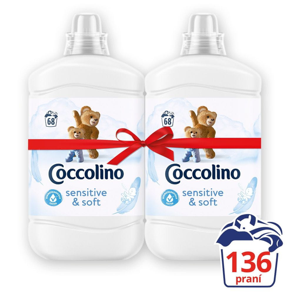 Coccolino Sensitive 2x1,7l (136 pracích dávek)