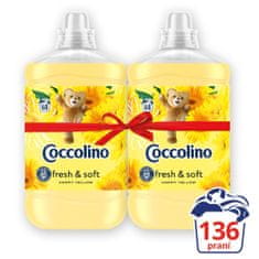 Coccolino Happy Yellow 2x1.7L (136 pracích dávok)