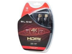 Blow Kábel HDMI-HDMI 3,0 m PREMIUM, black, gold, 4K 2.0