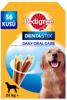 Pedigree dentastix daily oral care dentálne maškrty pre psy veľkých plemien 56 ks