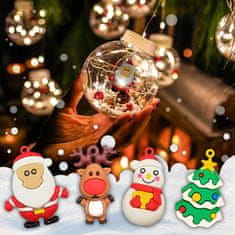 Sweetbuy Vianočná dekorácia v podobe závesu s lesklými guličkami - XMASBALL