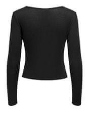 Jacqueline de Yong Dámske tričko JDYKIRSA Regular Fit 15320228 Black (Veľkosť XL)