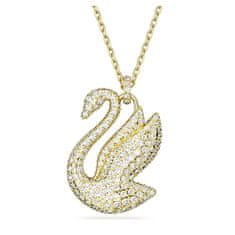 Swarovski Oslnivý pozlátený náhrdelník s Labutou Iconic Swan 5649773