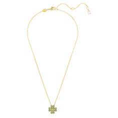 Swarovski Krásny pozlátený náhrdelník Štvorlístok s kryštálmi Idyllia 5671144