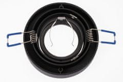 LUMILED Prisadené okrúhle halogénové svietidlo GU10 čierna pohyblivá trubica AMAT-XS 20mm