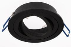 LUMILED Prisadené okrúhle halogénové svietidlo GU10 čierna pohyblivá trubica AMAT-XS 20mm