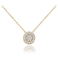 MINET Zlatý náhrdelník s bielym zirkónom Au 585/1000 1,70g
