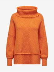 ONLY Oranžový dámsky oversize sveter ONLY Hazel S