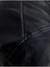 Jack&Jones Čierna pánska koženková bunda Jack & Jones Cali S