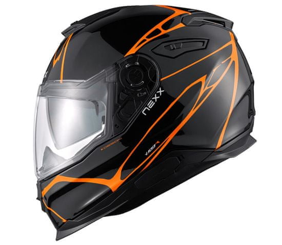 Nexx helma Y.100 B-side black orange