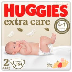 Huggies mesačné balenie Extra Care Newborn č.2 - 164 ks