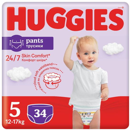 Huggies Pants Jumbo 5 (12-17 kg) 34 ks