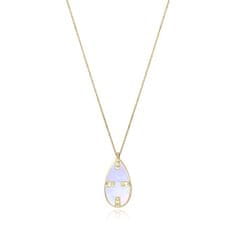 Viceroy Pozlátený náhrdelník s perleťou a zirkónmi Chic 14096C01012