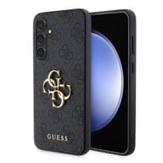 Guess Zadný kryt PU 4G Metal Logo pre Samsung Galaxy S23 FE Grey