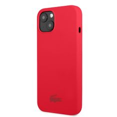 Lacoste Zadný kryt Liquid Silicone Glossy Printing Logo pre iPhone 13 Red