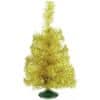 Europalms Umelý vianočný stromček, stolný jedlička zlatá, 45 cm