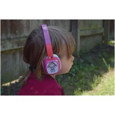 AV:link Doodle DIY, detská slúchadlá s vlastným motívom, ružová