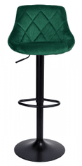 TZB Barová stolička CYDRO zamat zelená
