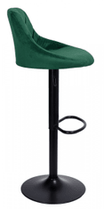 TZB Barová stolička CYDRO zamat zelená