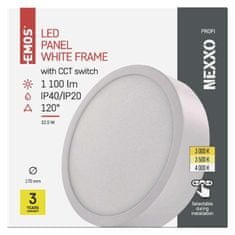 EMOS EMOS LED svietidlo NEXXO biele, 17 cm, 12,5 W, teplá/neutrálna biela ZM5133