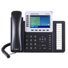 Grandstream Telefón GXP-2160 VoIP telefón - 6x SIP účet, HD audio, 2x LAN 10/100/1000 port, PoE, konferencia, BT