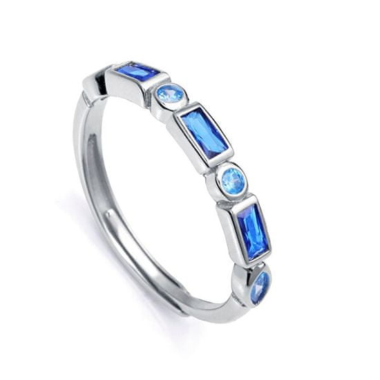 Viceroy Prekrásny strieborný prsteň s modrými zirkónmi 9121A0