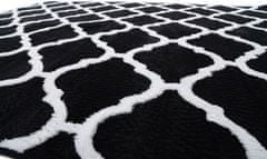 Tutumi Clover Čierny plyšový koberec