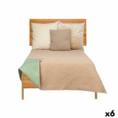 slomart Obojstranná deka na posteľ 240 x 260 cm zelená Béžová (6 kusov)