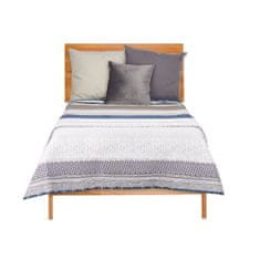 slomart Obojstranná deka na posteľ 180 x 260 cm Šesťuholníkový Modrá Biela Sivá (6 kusov)