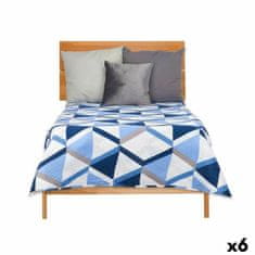 slomart Obojstranná deka na posteľ 240 x 260 cm Modrá Biela (6 kusov)