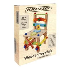 Kruzzel Hračka drevená skladacia stolička SNA-3942