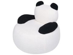 Beliani Detské buklé kreslo v tvare pandy biela/čierna VIBY