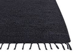 Beliani Jutový koberec 200 x 300 cm čierny SINANKOY