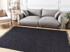 Beliani Jutový koberec 160 x 230 cm čierny SINANKOY