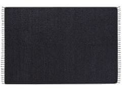 Beliani Jutový koberec 160 x 230 cm čierny SINANKOY