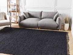 Beliani Jutový koberec 200 x 300 cm čierny SINANKOY