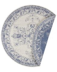 NORTHRUGS Kusový koberec Twin Supreme 104138 Blue / Cream kruh – na von aj na doma 140x140 (priemer) kruh