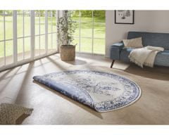 NORTHRUGS Kusový koberec Twin Supreme 104138 Blue / Cream kruh – na von aj na doma 200x200 (priemer) kruh