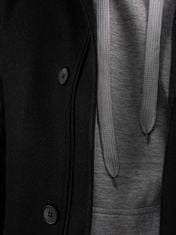 Zapana Pánsky vlnený kabát s prímesou kašmíru Hubert čierna L