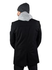 Zapana Pánsky vlnený kabát s prímesou kašmíru Hubert čierna L