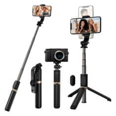 Mormark Teleskopická bezdrôtová bluetooth selfie tyč s diaľkovým ovládaním a statívom 6v1 | SELFIEPRO