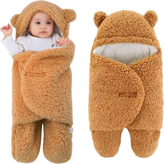 JOJOY® Teplá zavinovačka a detská deka s medvedíkom pre bábätká | FLUFFIKINS