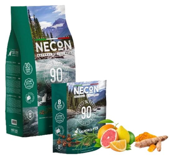 Necon Naturall Wellness pre mačky s lososom a ryžou 1.5kg