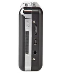 Nedis kazetový prevodník/ výstup 1x 3,5 mm/ 1x mini USB/ napájanie z USB/ čierny