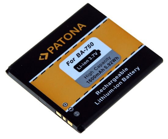PATONA batéria pre mobilný telefón Sony Ericsson BA750 1600mAh 3,7V Li-Ion