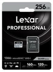 LEXAR pamäťová karta 256GB High-Performance 1066x microSDXC UHS-I, čítanie/zápis: 160/120MB/s, C10 A2 V30 U3